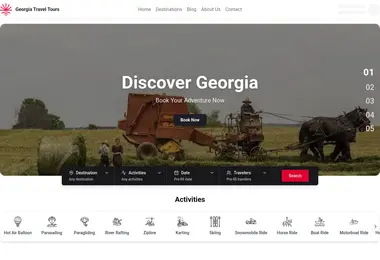 Screenshot of georgiatraveltours.ge
