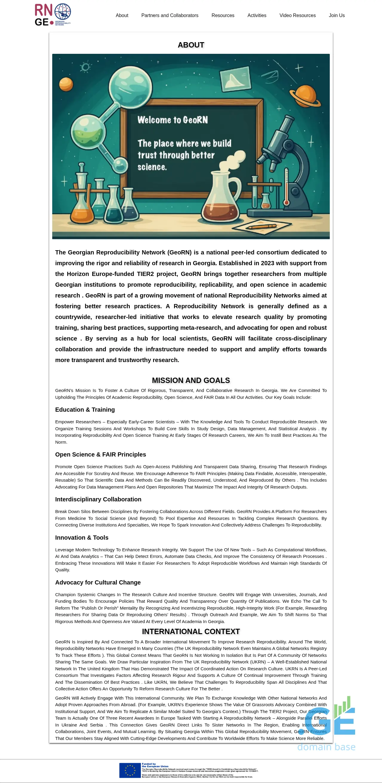 Screenshot of the site georn.ge