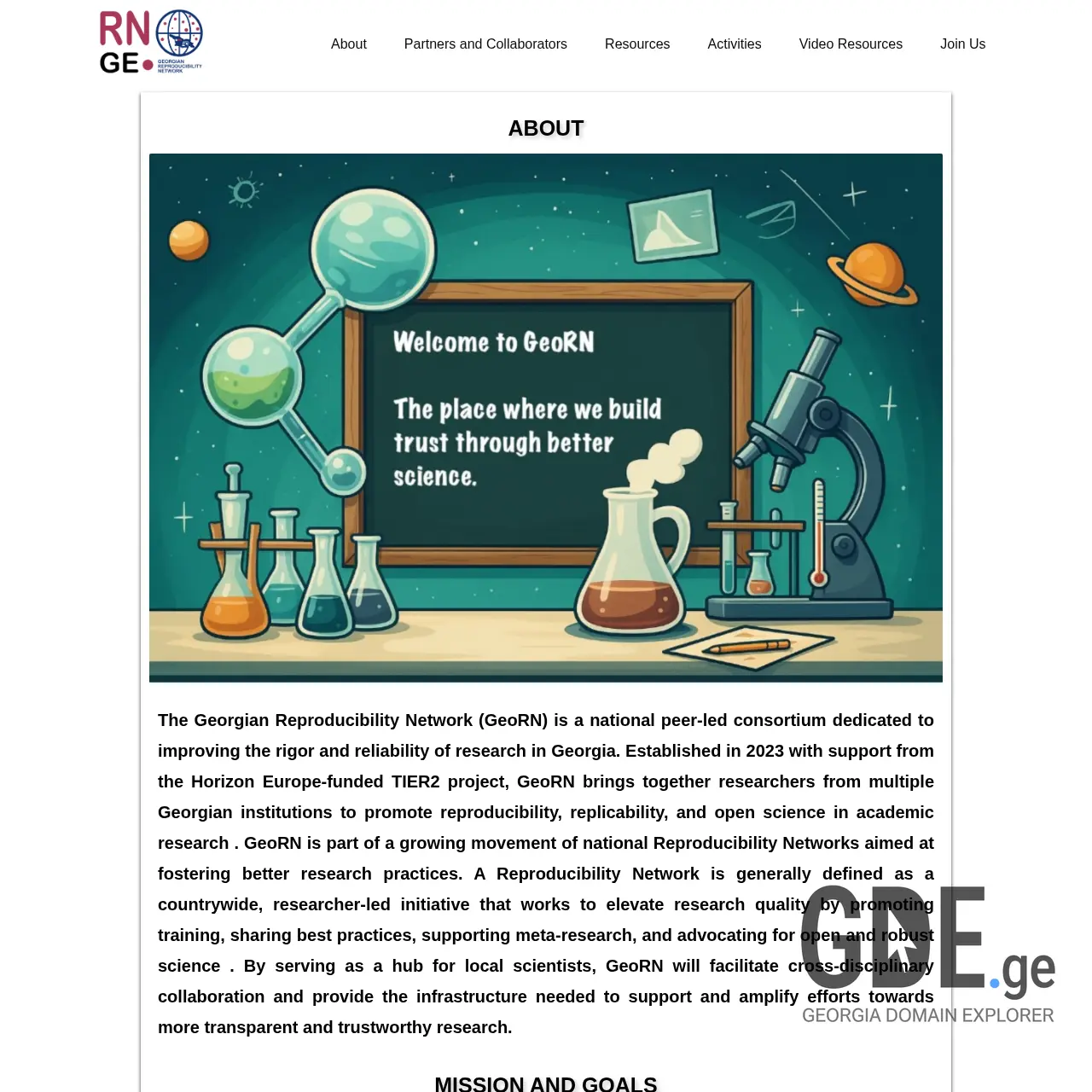 Screenshot of the site georn.ge at 2025-12-09