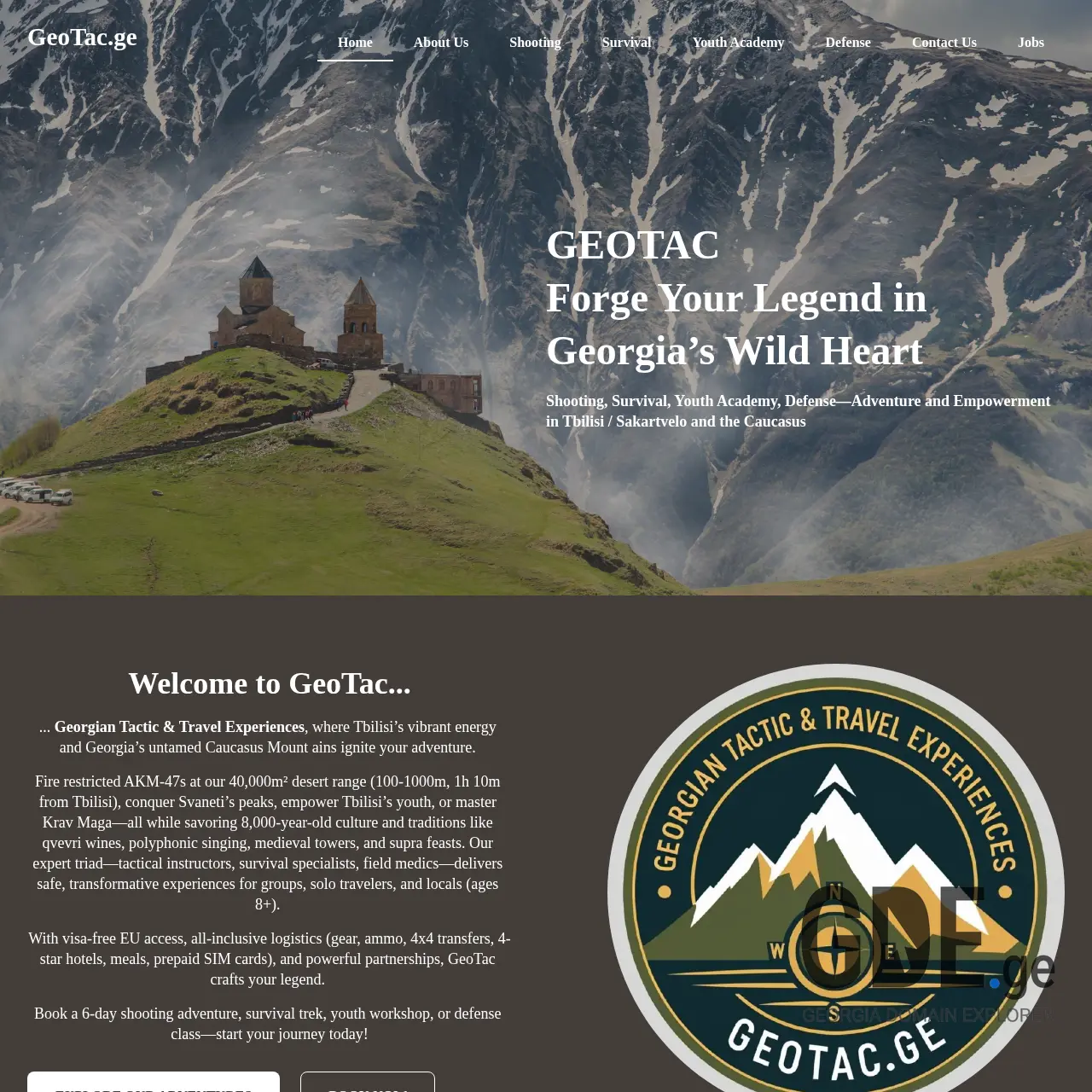 Screenshot of the site geotac.ge at 2025-12-15