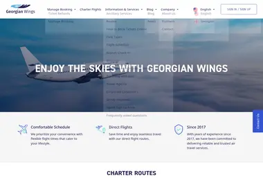 Screenshot of geowings.ge