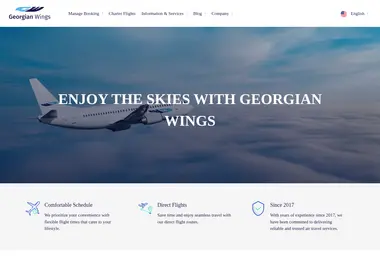 geowings.ge-ის ეკრანის სურათი