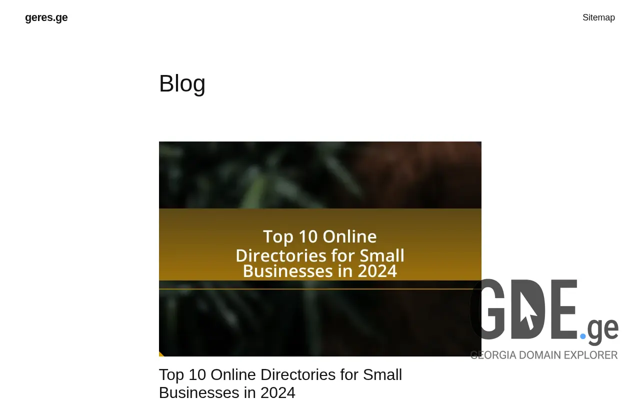 Screenshot of the site geres.ge at 2025-11-28