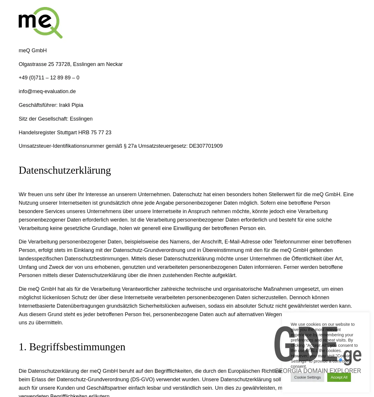 Screenshot of the site gess.ge at 2025-11-30