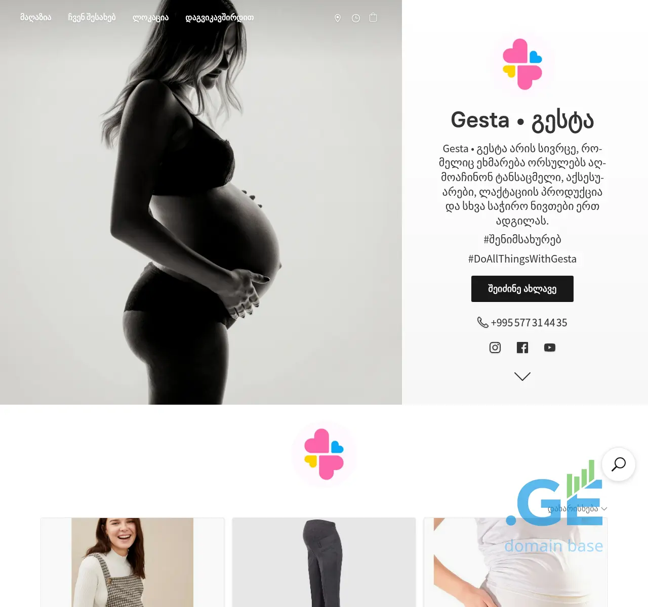 Screenshot of the site gesta.ge at 2025-10-28