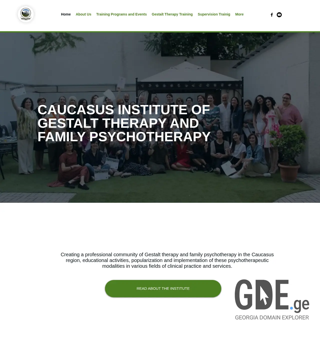 Screenshot of the site gestaltinstitute.ge at 2025-12-02