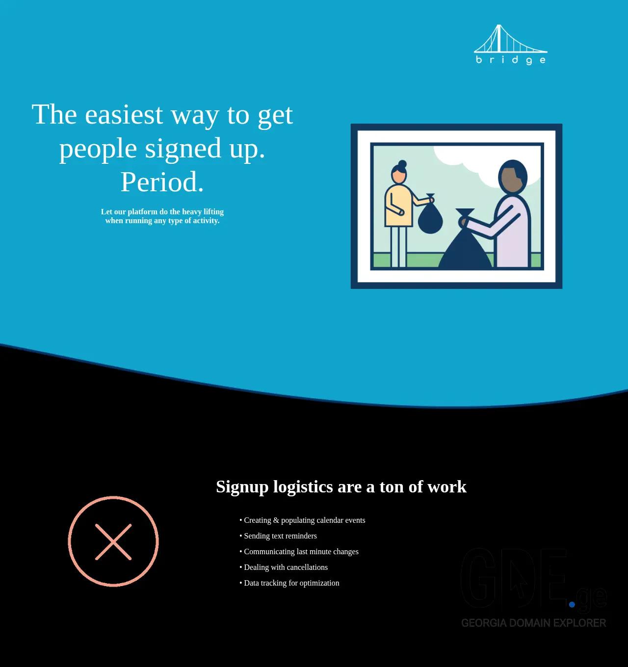 Screenshot of the site getbrid.ge at 2025-11-30