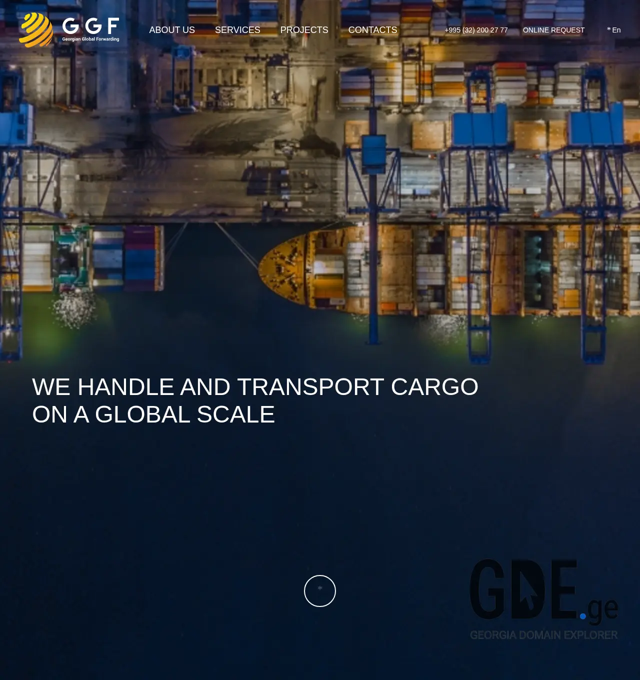 Screenshot of the site ggfprojects.ge at 2025-11-30