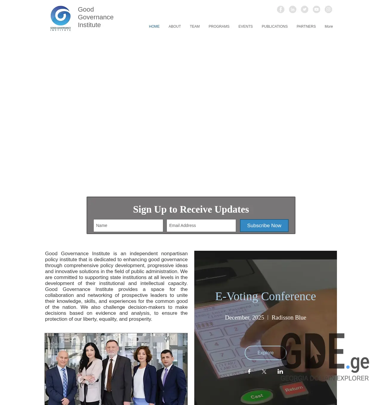 Screenshot of the site ggi.org.ge at 2025-11-29