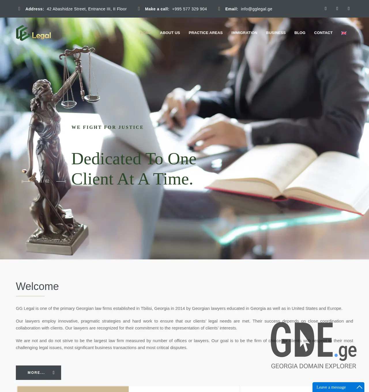 Screenshot of the site gglegal.ge at 2025-11-30