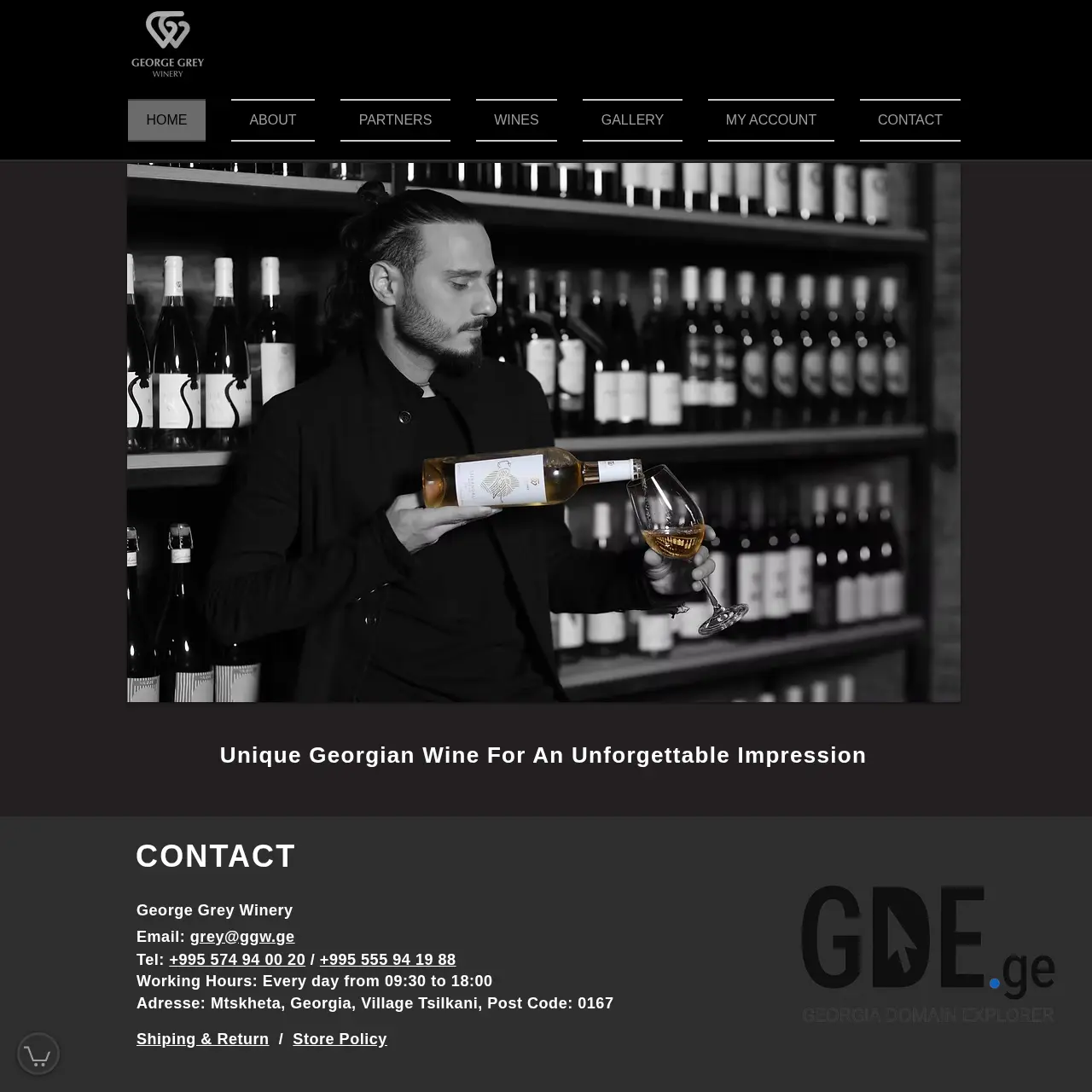 Screenshot of the site ggw.ge at 2025-12-10