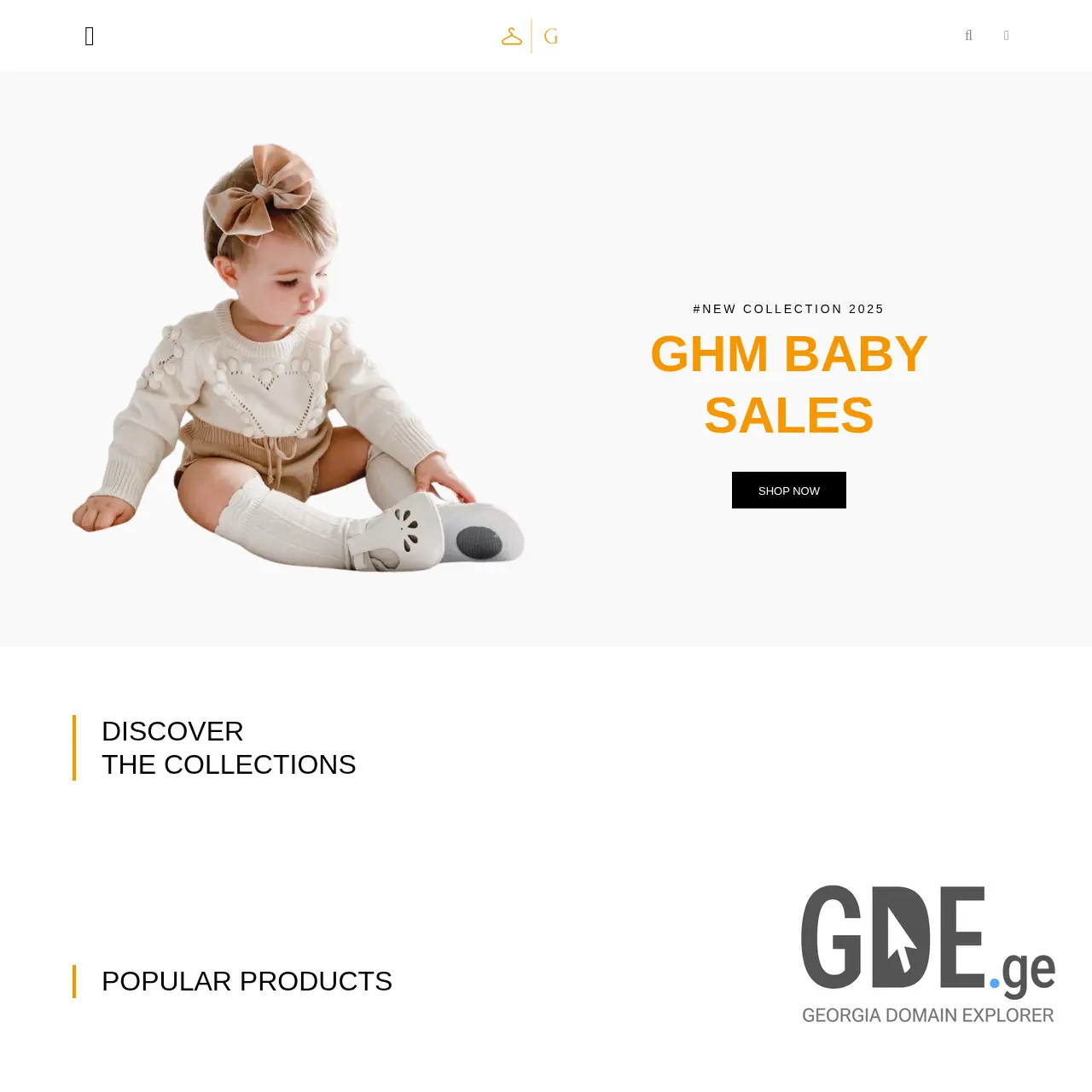 Screenshot of the site ghmbaby.ge at 2025-12-14