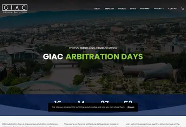 Screenshot of giacarbitrationdays.ge
