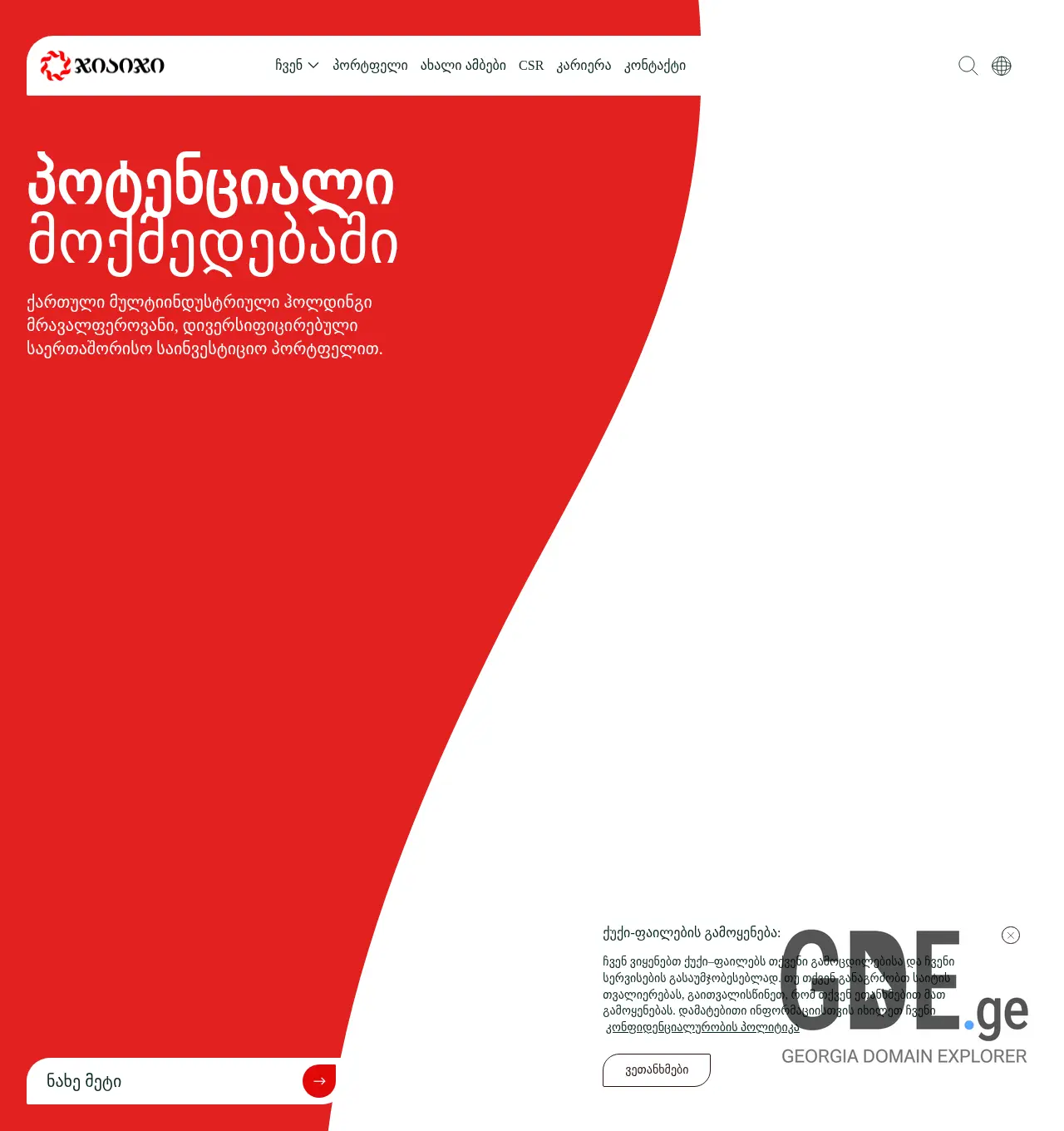 Screenshot of the site gig.ge at 2025-11-29