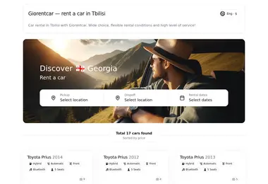 Screenshot of giorentcar.ge
