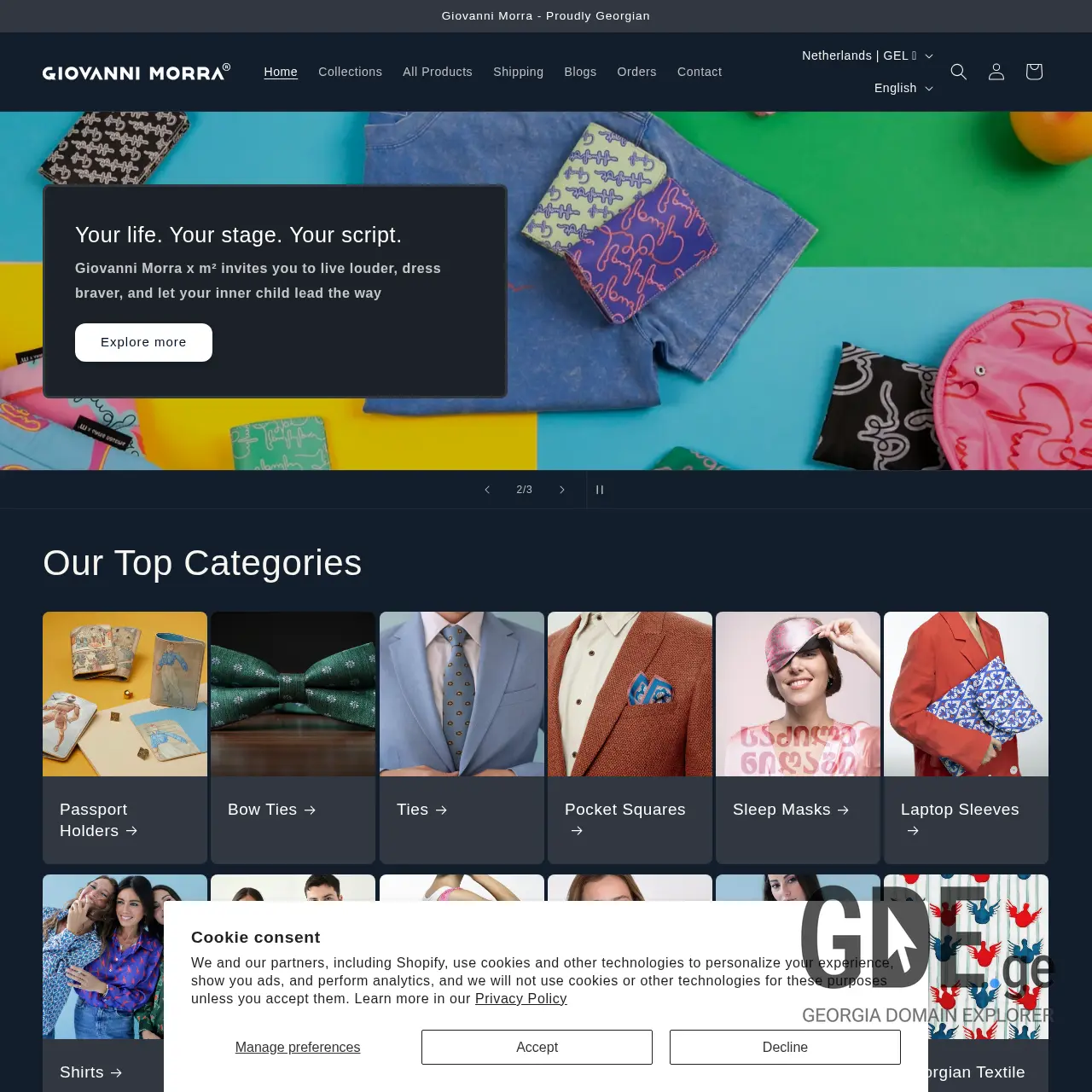 Screenshot of the site giovannimorra.ge at 2025-12-09