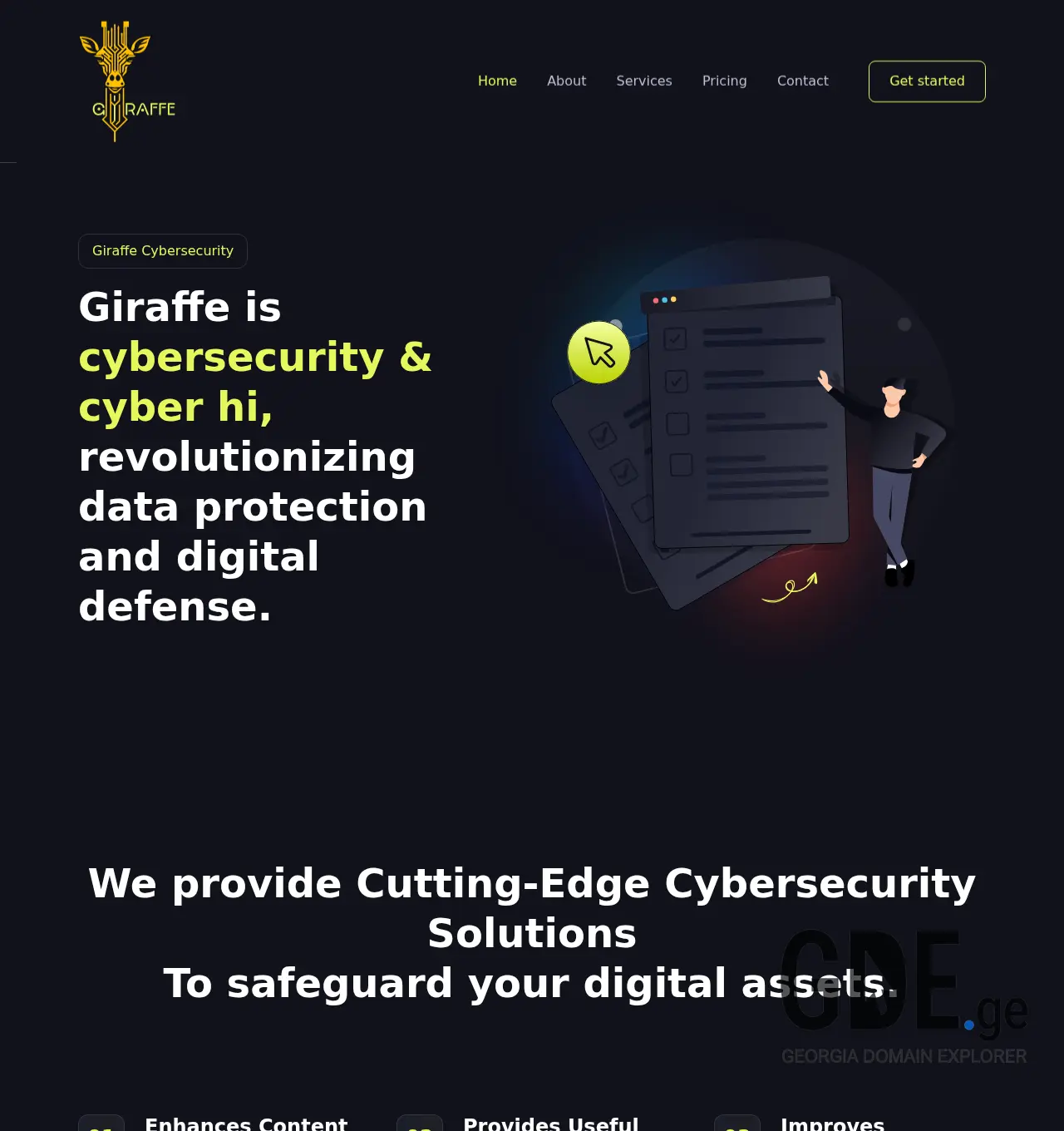 Screenshot of the site giraffe.ge at 2025-12-03