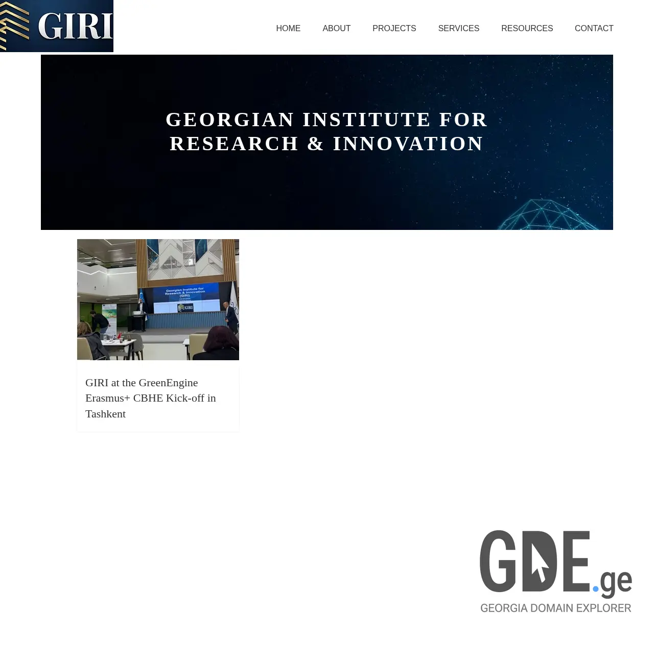 Screenshot of the site giri.ge at 2025-12-10