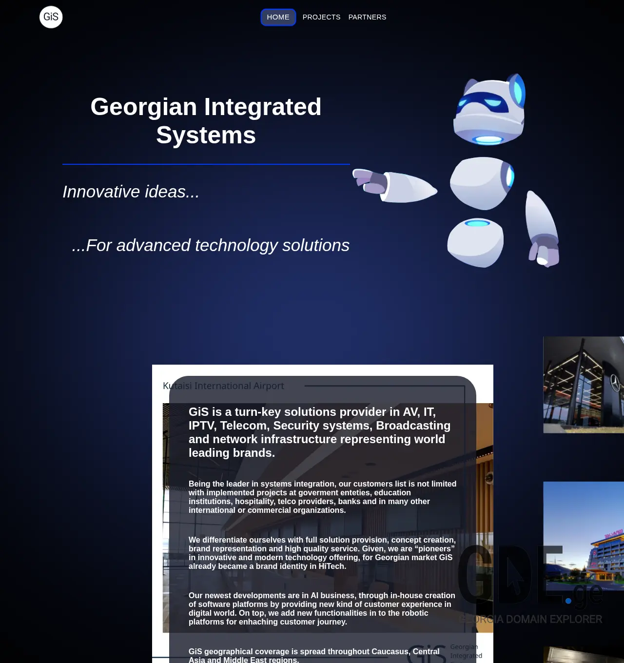 Screenshot of the site gis.ge at 2025-12-02