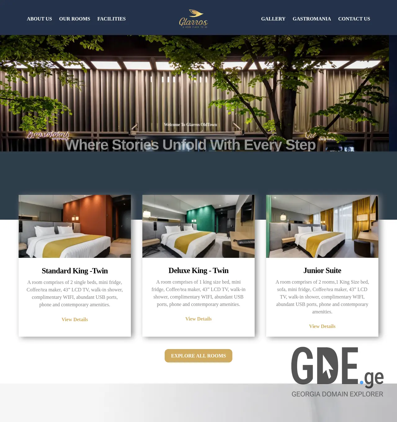 Screenshot of the site glarros.ge at 2025-11-30