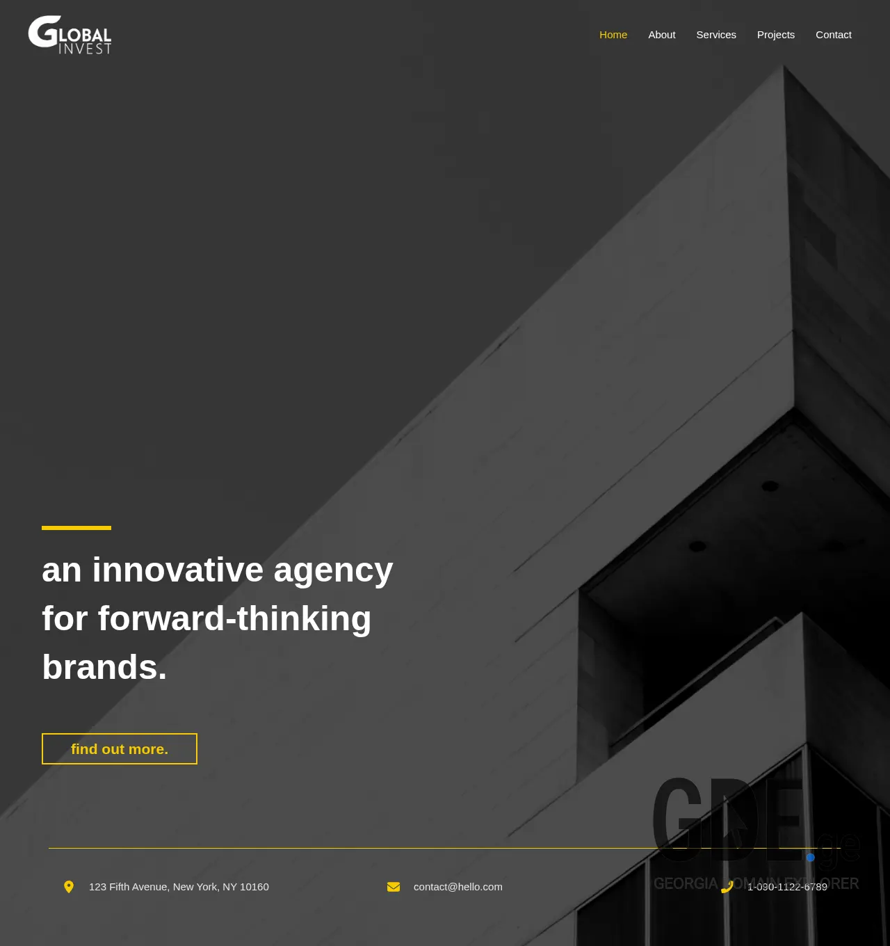 Screenshot of the site global-invest.ge at 2025-11-30