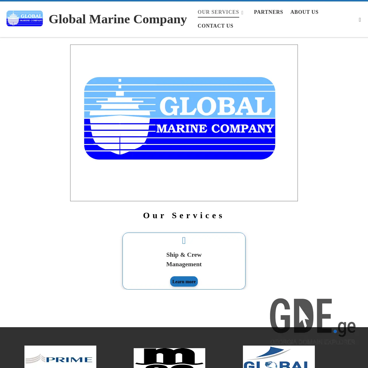 Screenshot of the site global-marine.ge at 2025-12-18