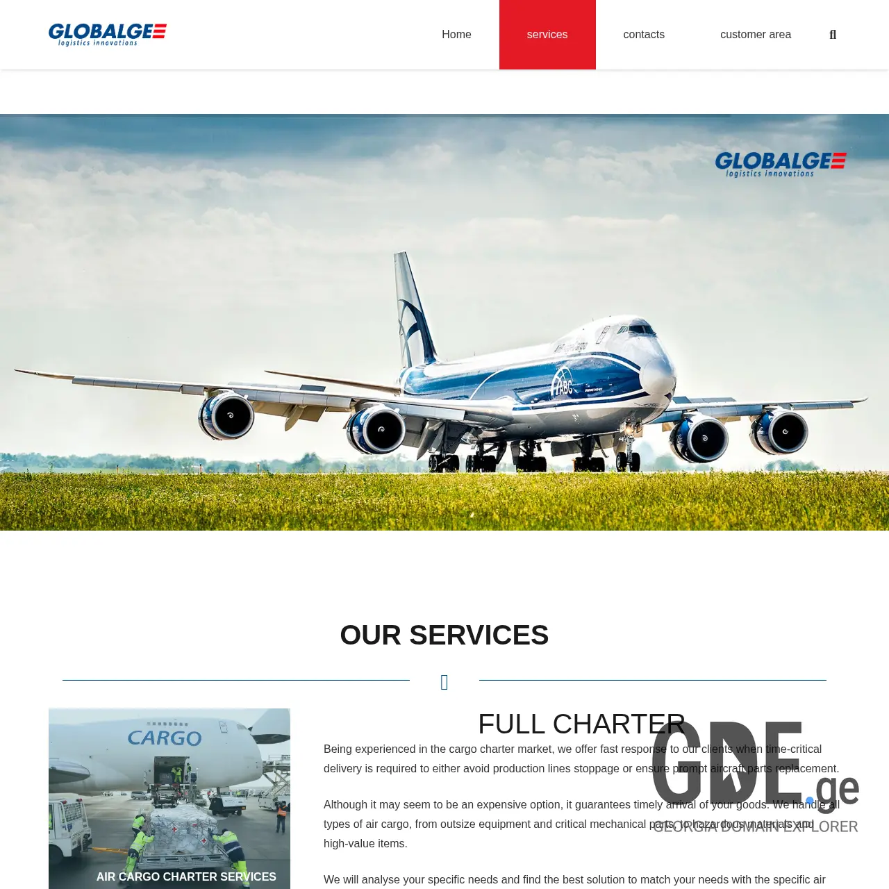 Screenshot of the site globalge.ge at 2025-12-10