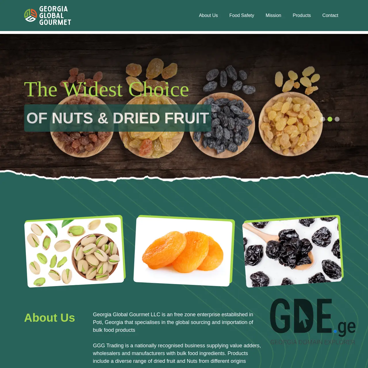 Screenshot of the site globalgourmet.ge at 2025-12-10