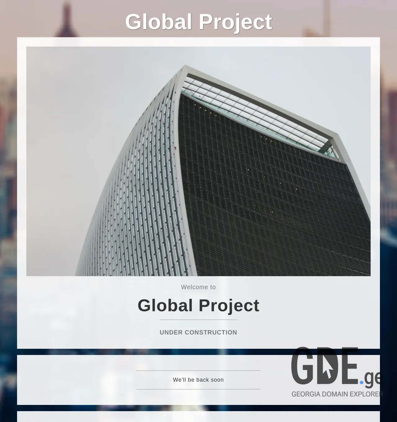 Screenshot of the site globalproject.ge at 2025-11-30