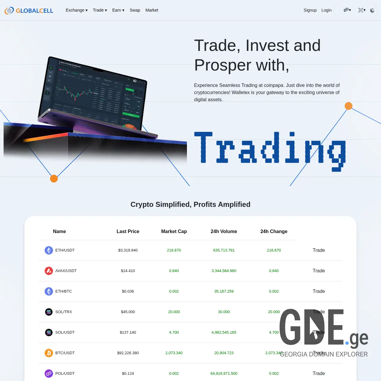 Screenshot of the site globalvasp.ge at 2025-12-10