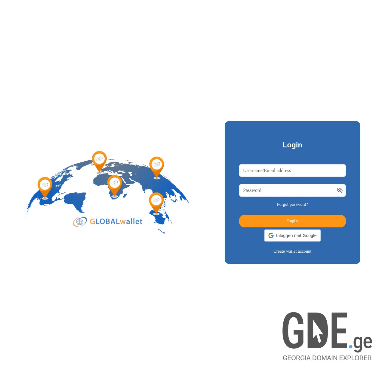 Screenshot of the site globalwallet.ge at 2025-12-10