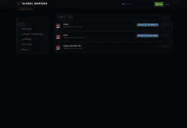 Screenshot of globalwarfare.ge