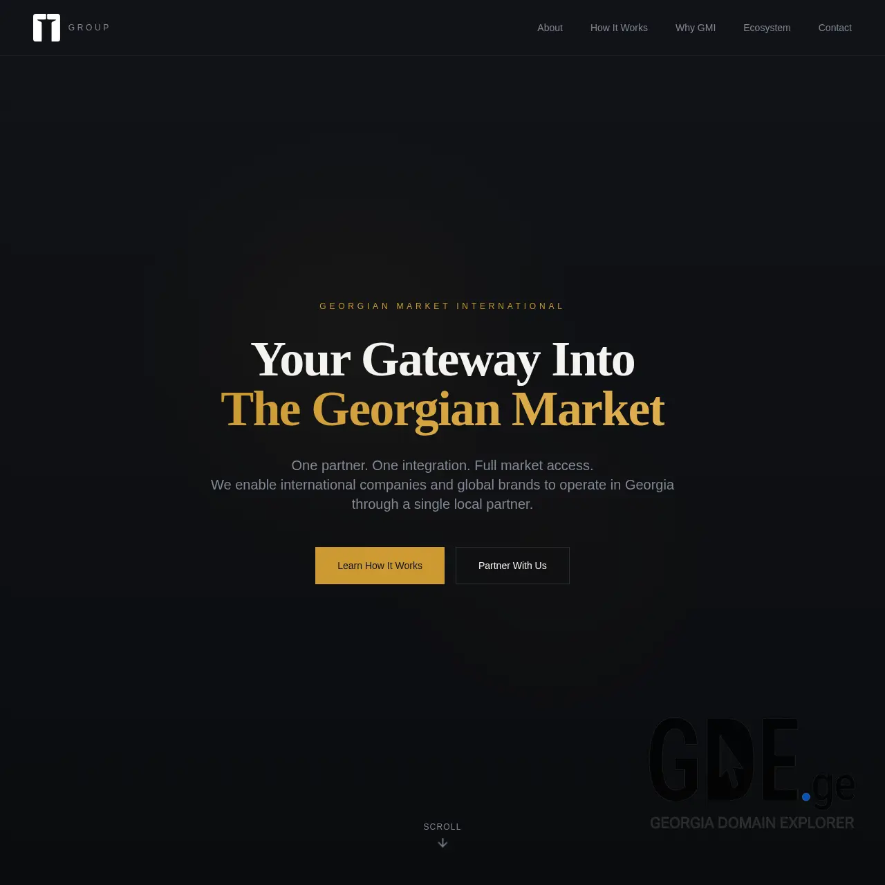 Screenshot of the site gmi-group.ge at 2026-01-09