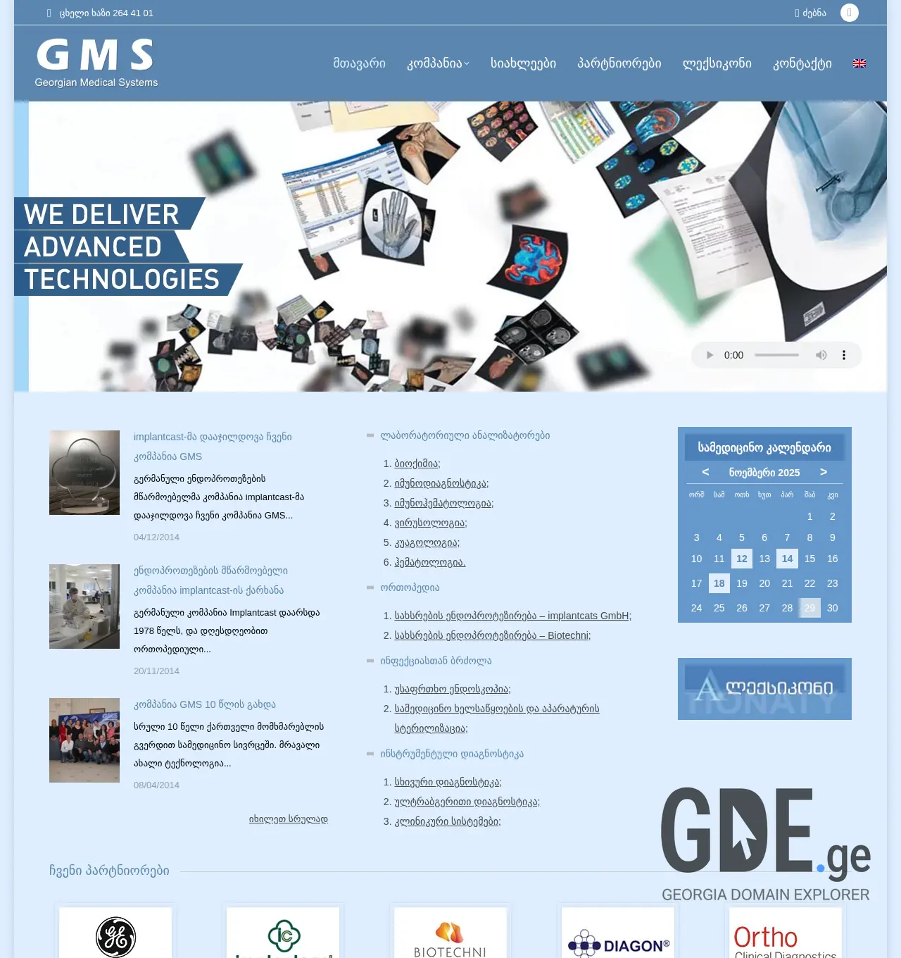 Screenshot of the site gmsgroup.ge at 2025-11-29