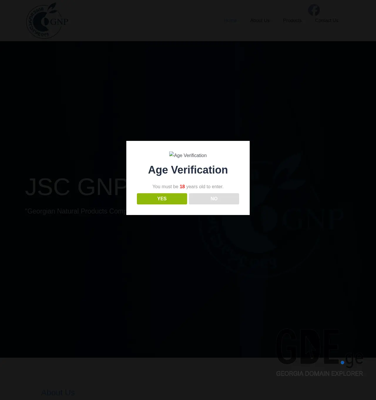 Screenshot of the site gnp1961.ge at 2025-11-30