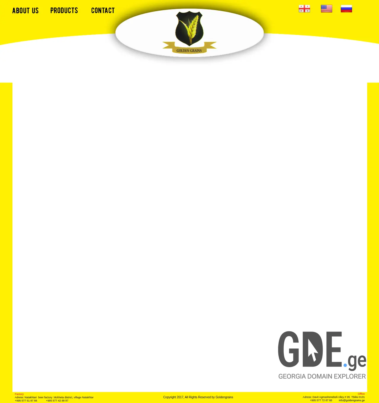 Screenshot of the site goldengrains.ge at 2025-11-30