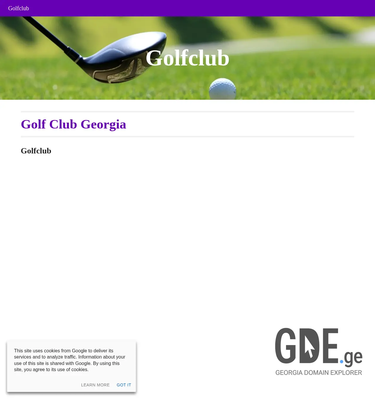 Screenshot of the site golfclub.ge at 2025-11-30