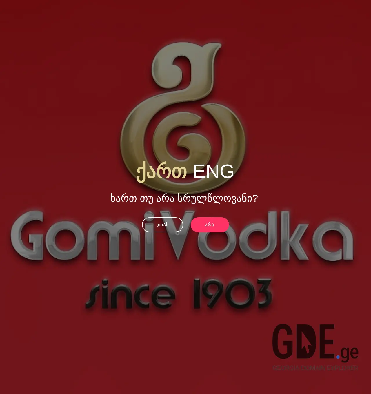 Screenshot of the site gomi.ge at 2025-11-29