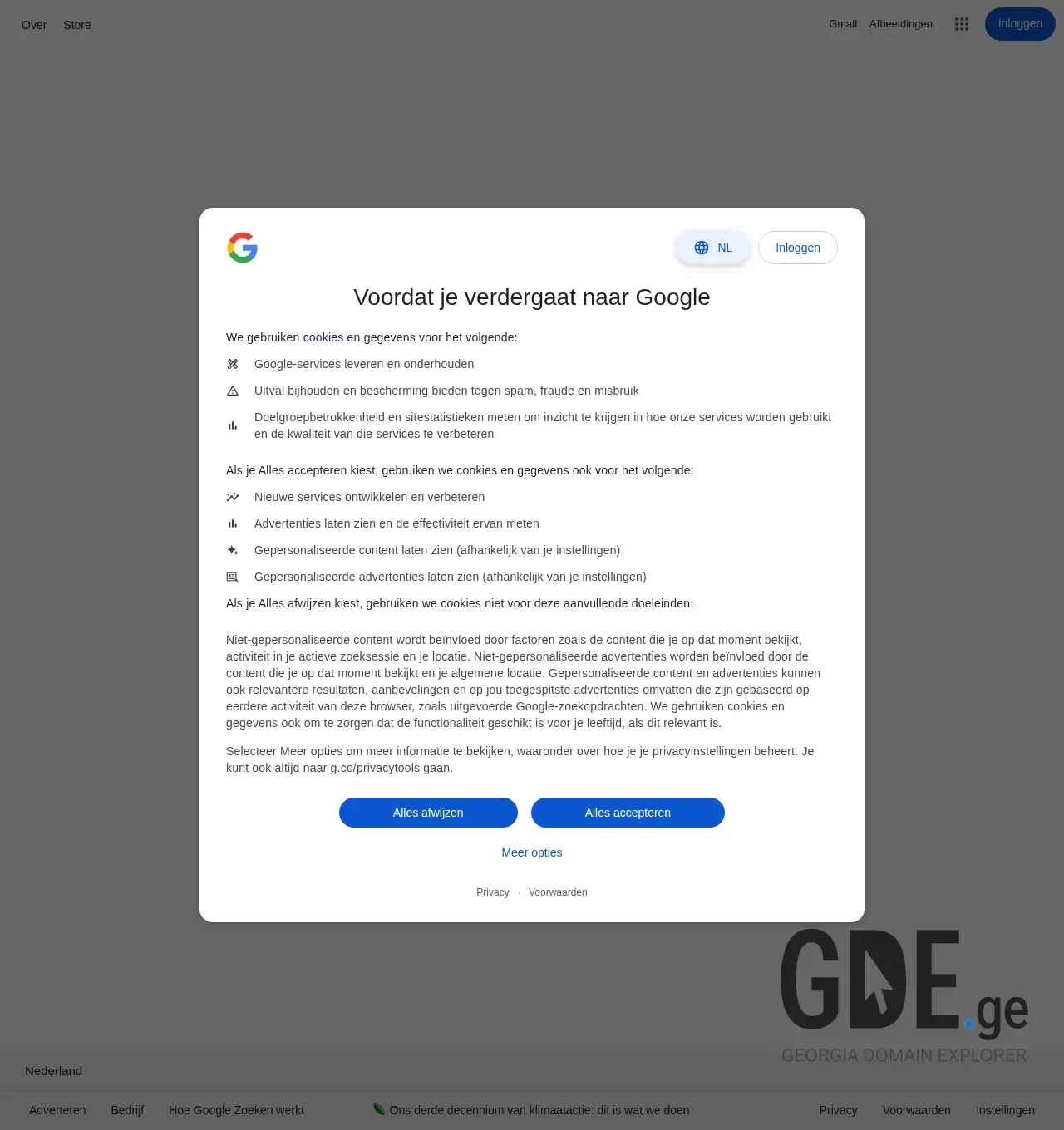 Screenshot of the site google.ge at 2025-12-02