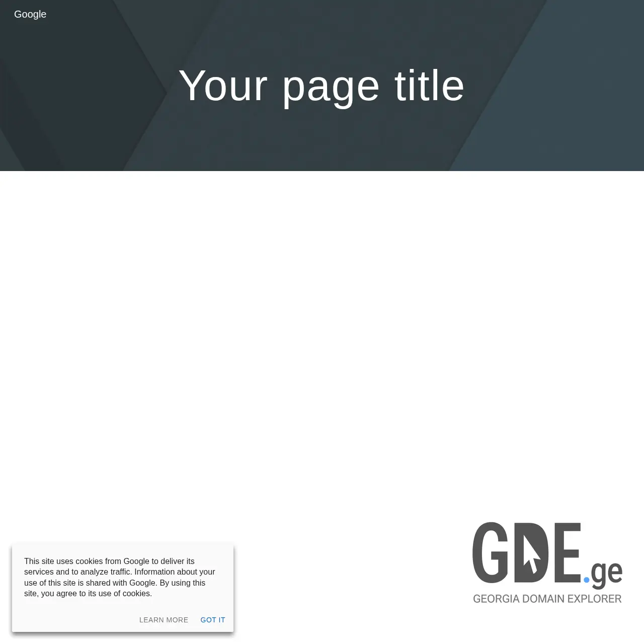 Screenshot of the site googler.ge at 2025-12-10