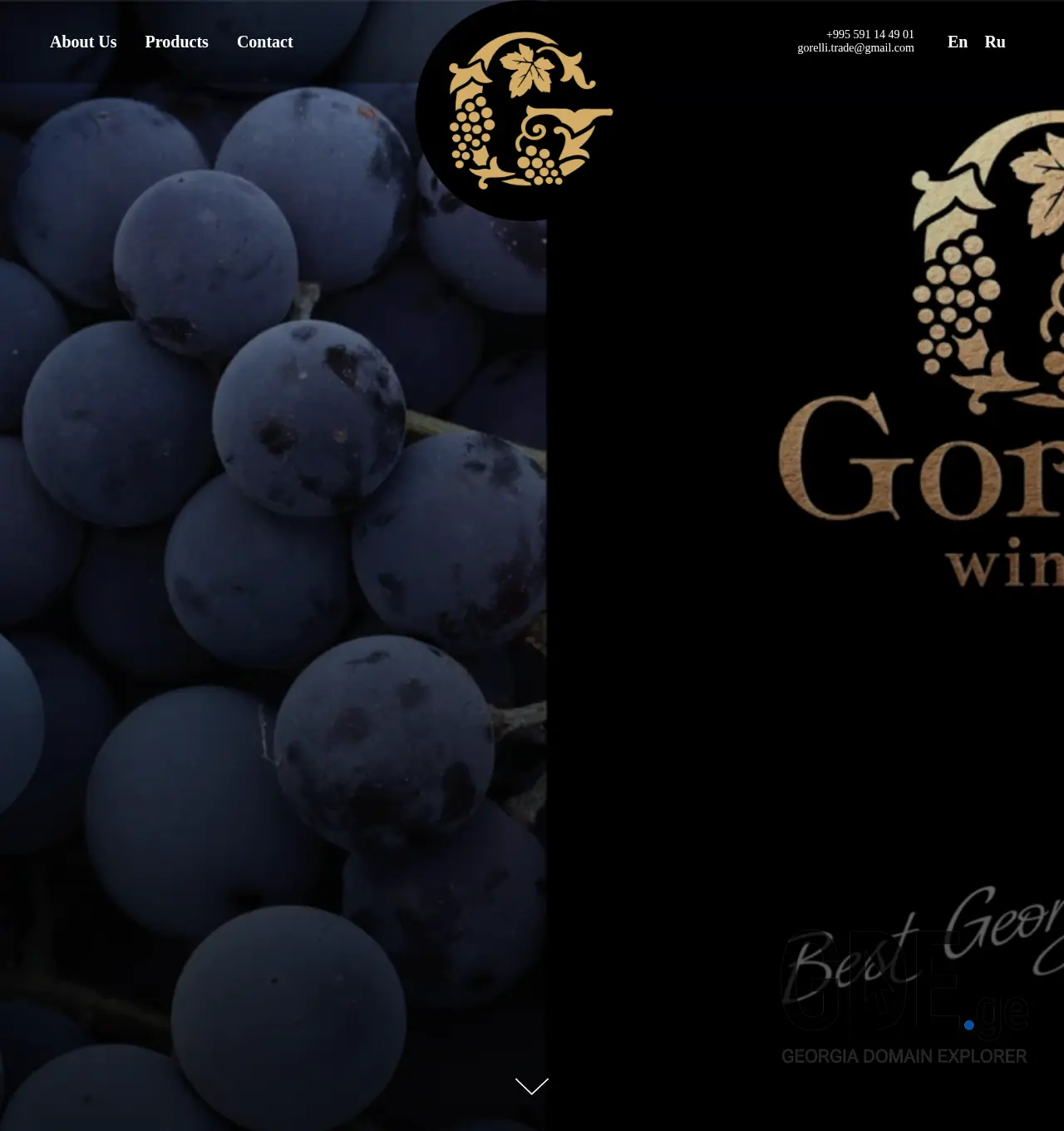 Screenshot of the site gorelli.ge at 2025-12-02