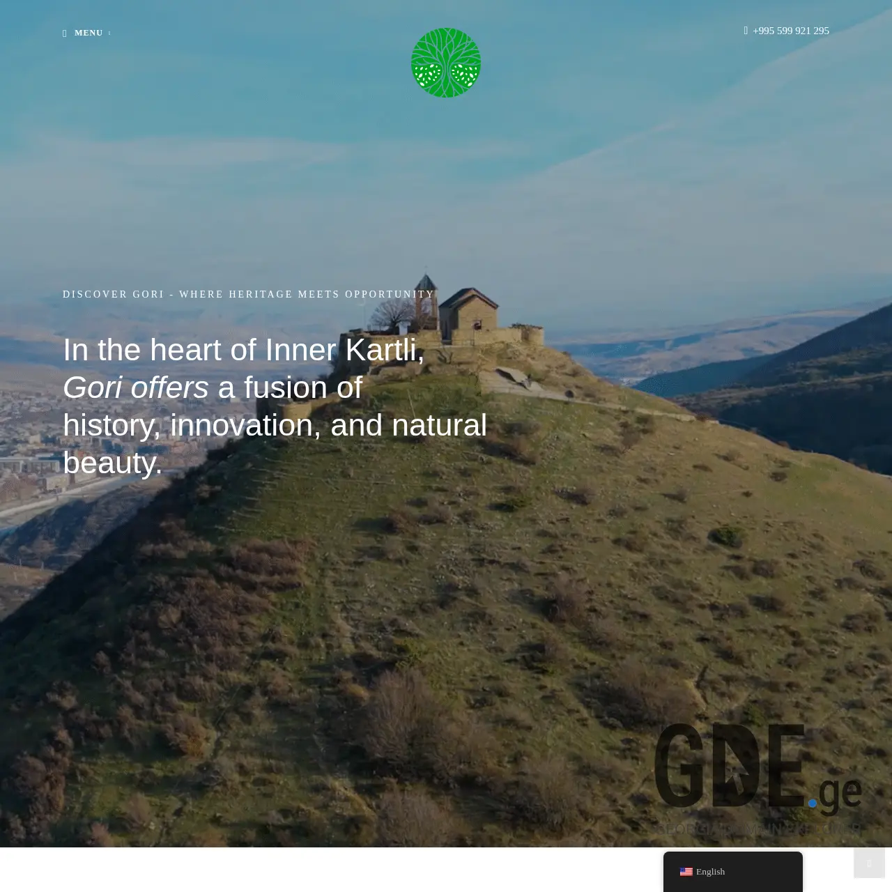 Screenshot of the site goridevelopment.ge at 2025-12-09
