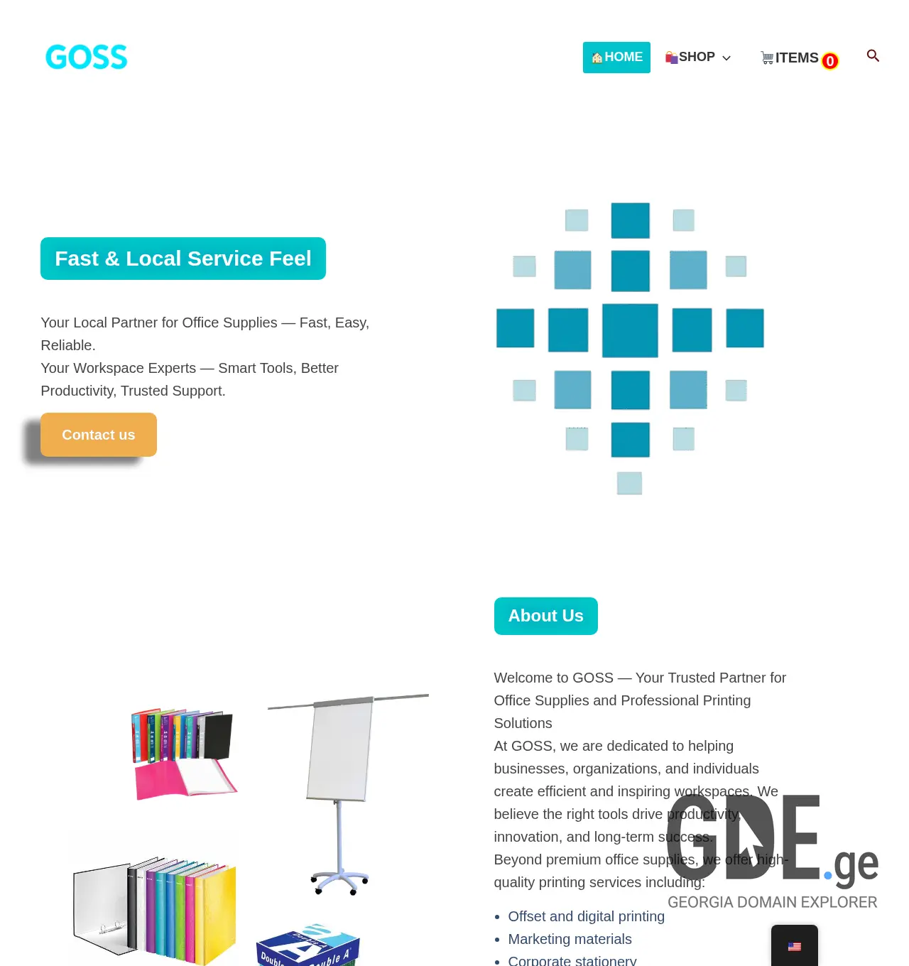 Screenshot of the site goss.ge at 2025-11-30