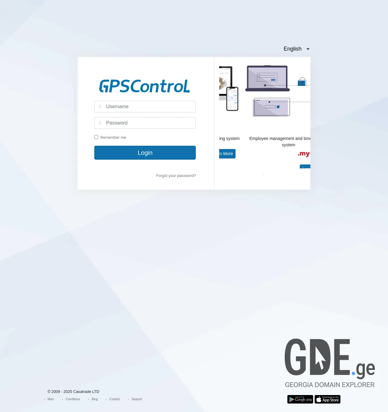 Screenshot of the site gpscontrol.ge at 2025-12-02