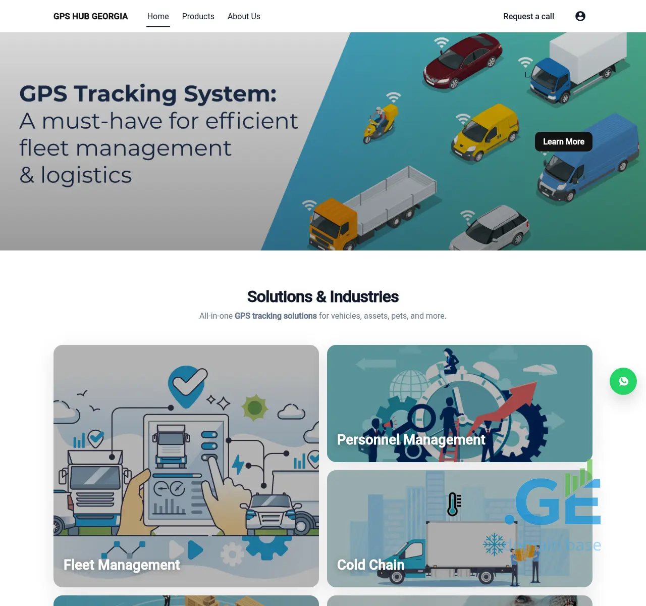 Screenshot of the site gpshub.ge at 2025-11-08