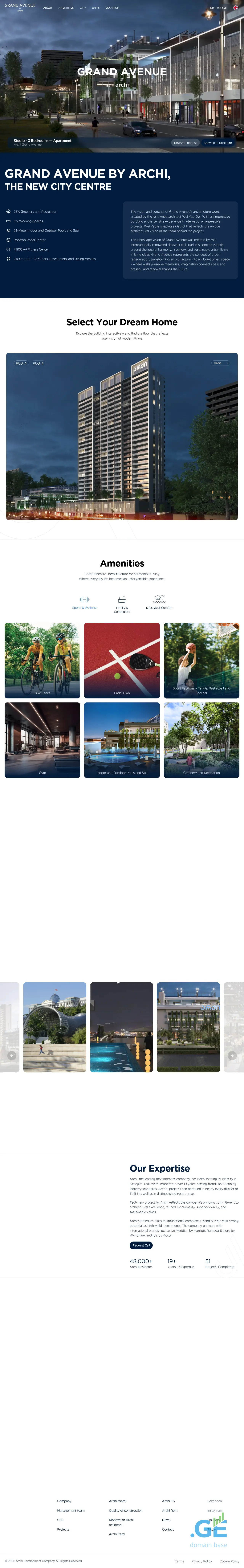 Screenshot of the site grandavenue.ge