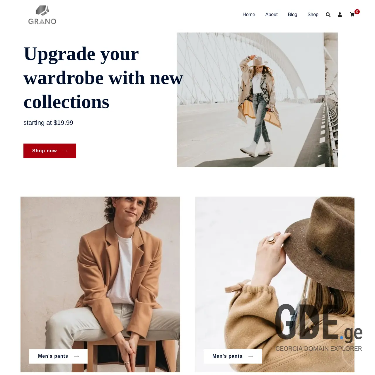 Screenshot of the site grano.ge at 2025-12-10