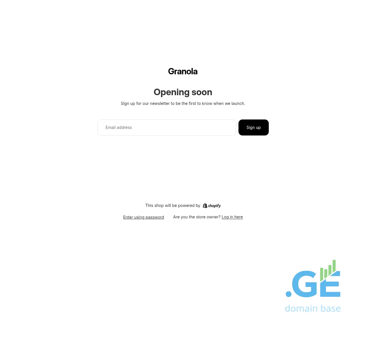 Screenshot of the site granola.ge