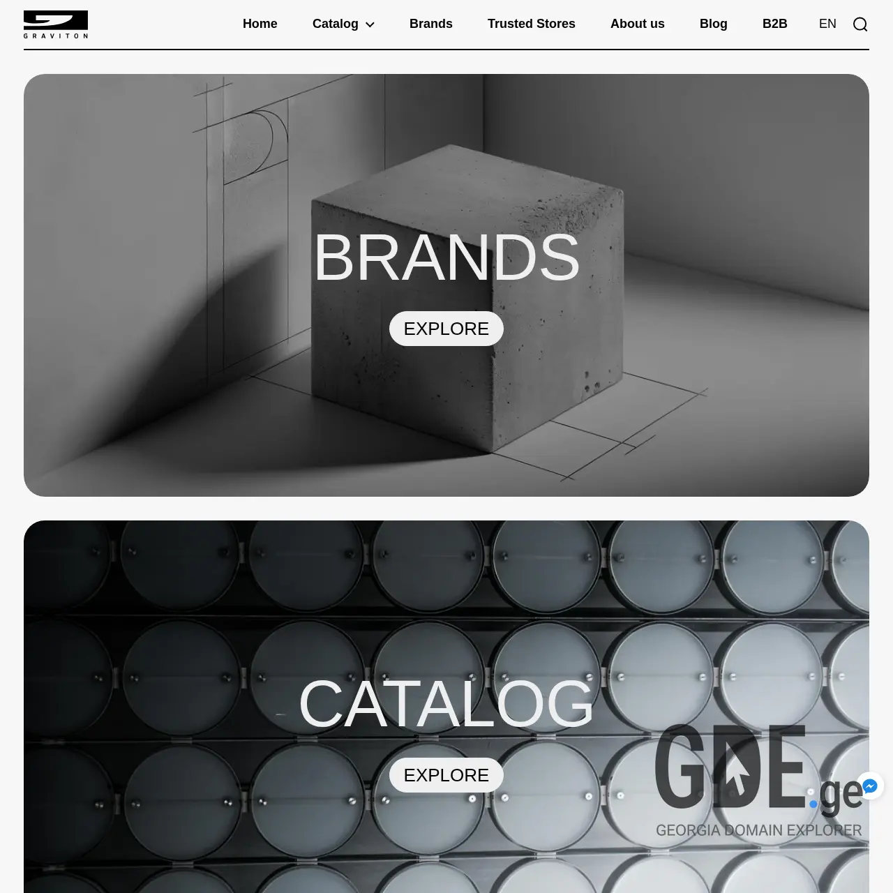 Screenshot of the site graviton.ge at 2025-12-10