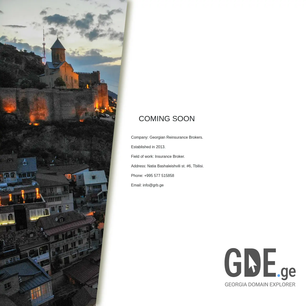 Screenshot of the site grb.ge at 2025-12-10